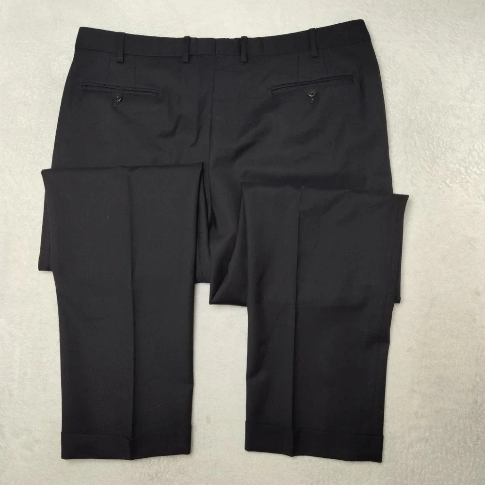 Zanella Pants Mens 40x32 Gray Slim Wool Tweed Devon Dress Slacks Italy Suit Work